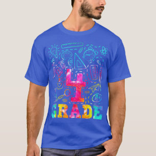T-shirt Tie Dye Équipe de typographie de 4e année 4e année