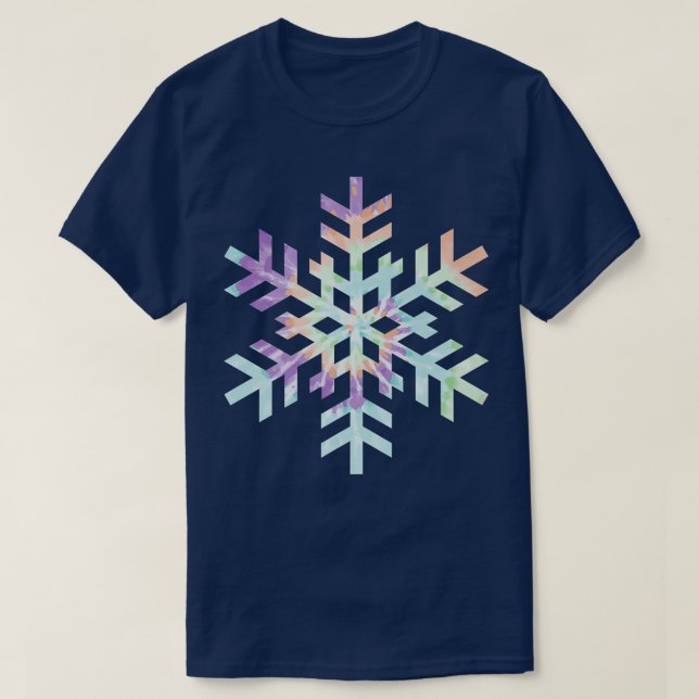 T-shirt Tie Dye Flocon de neige Noël d'hiver (Design devant)