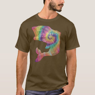 T-shirt Tie Dye Funny Fish Jam Costume Pour Pêcheur