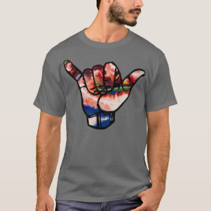 T-shirt Tie Dye Hang Loose Tie Tee Color Tie Dye Hang Loos