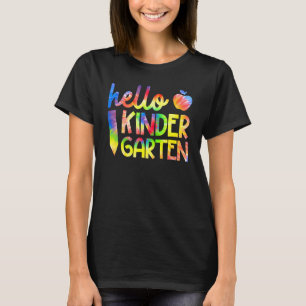 T-shirt Tie Dye Hello First Grade Team Kindergarten Back T