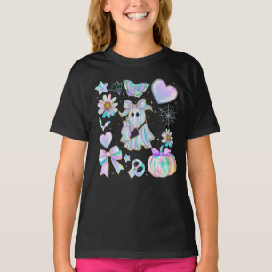 T-shirt tie-dye iridescent Halloween Fille Fantôme