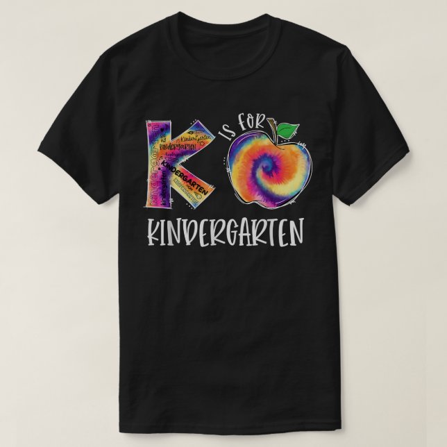 T-shirt Tie Dye K Est Pour L'Enseignant Étudiant De La Mat (Design devant)