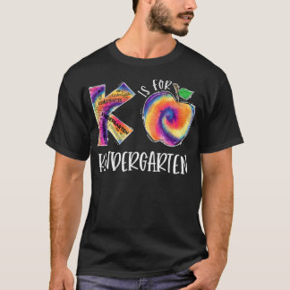 T-shirt Tie Dye K Est Pour L'Enseignant Étudiant De La Mat