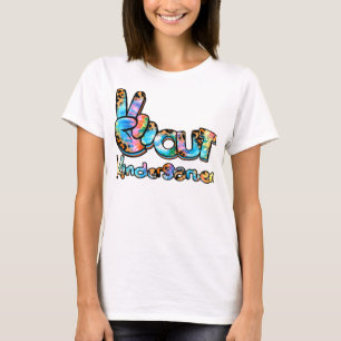 T-shirt Tie Dye leopard Peace Out Kindergarten Premier Jou
