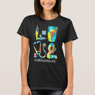 T-shirt Tie Dye Love Caregiver Life Stethoscope Nursing Nu