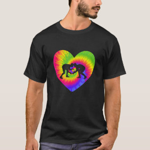 T-shirt Tie Dye Lutte Heart Pro Wrestler