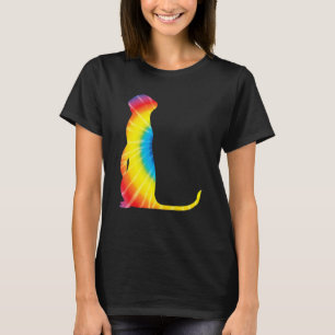 T-shirt Tie Dye Meerkat Rainbow Print Mierkat Hippie Peace