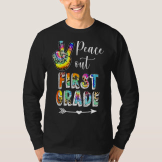 T-shirt Tie Dye Peace Out 1ère année Bonne Dernière journé