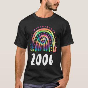 T-shirt Tie Dye Rainbow Année De Naissance 2006 Anniversai