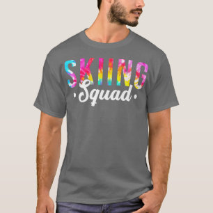 T-shirt Tie Dye Ski Squad Hommes Femmes Skier Snowboard Sp