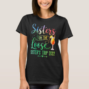 T-shirt Tie Dye Soeurs sur le week-end de voyage de Loose 