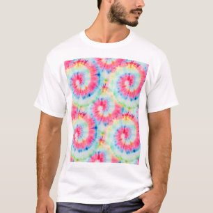 T-shirt Tie Dye Spiral, aquarelle art.