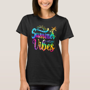 T-shirt Tie Dye Summer Vibes Hawaii Beach Summer Vacances