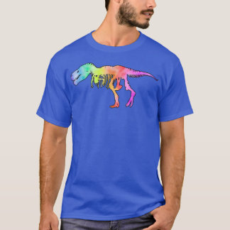 T-shirt Tie Dye TRe Skeleton Dino, Dinosaure 