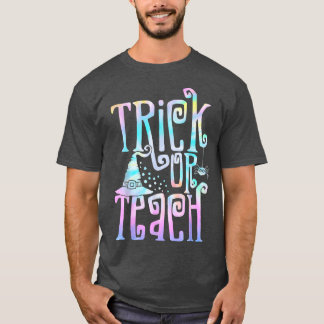 T-shirt Tie Dye Trick Ou Enseigner Funny Enseignant Hallow
