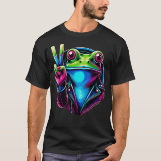 T-shirt TieDye Cool grenouille Hippie 3