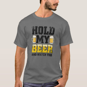 T-shirt Tiens Ma Bière Et Regarde Ce Rouge Distorti