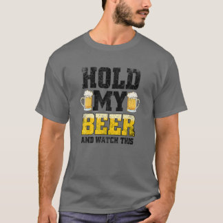 T-shirt Tiens Ma Bière Et Regarde Ce Rouge Distorti