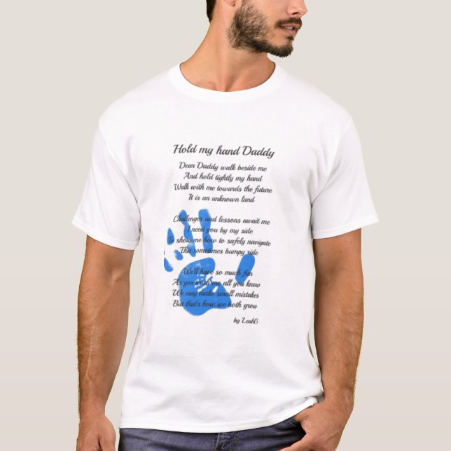 T-shirt Tiens mon poème papa main de Toddler cadeau photo (Devant)