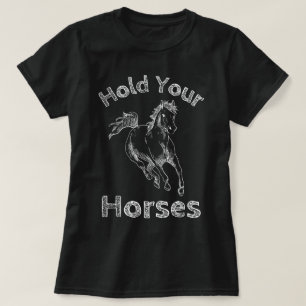 T-shirt Tiens tes chevaux Rodéo Vintage rétro cowboy