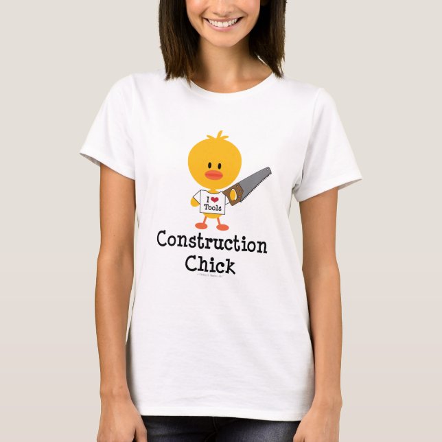 T-shirt Tige à roulette de construction (Devant)