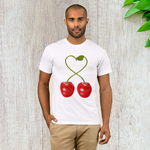 T-shirt Tige de cerise en forme de cœur