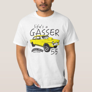 T-shirt Tige de rat de Gasser Hotrod ; cru racecar du coup