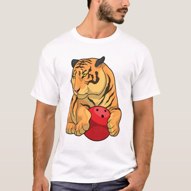 T-shirt Tiger Bowling Bowling boule (Devant)
