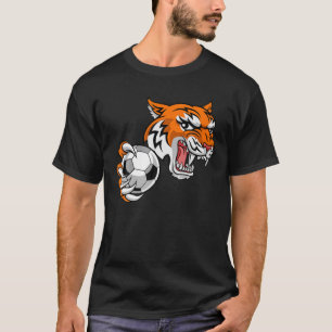 T-shirt Tiger Cartoon Sports Tigers Équipe Mascotte Footb