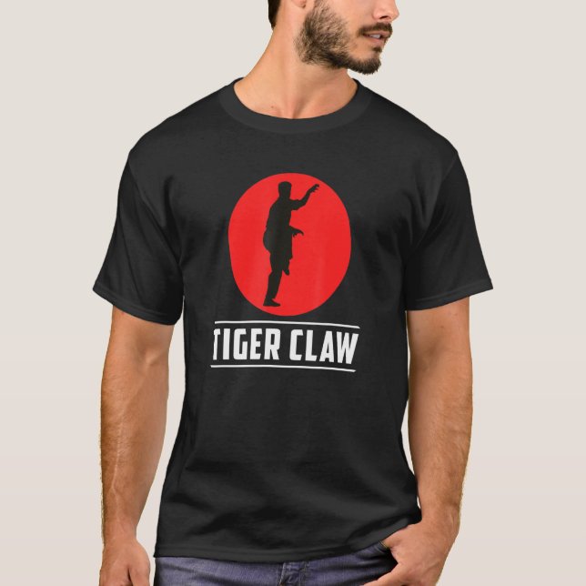 T-shirt Tiger Claw Karate Kung Fu Martial Arts Technique M (Devant)