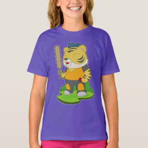 T-shirt Tiger Cricket Chauve-souris de cricket