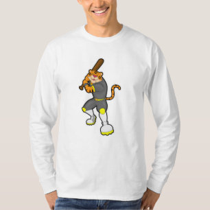 T-shirt Tiger en baseball avec batte de baseball