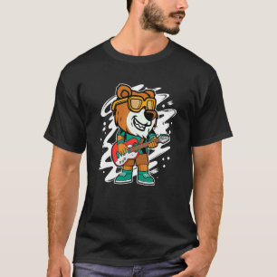 T-shirt Tiger Guitariste Cool Guitare Guitariste Electriqu