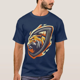 T-shirt Tiger in fire ring
