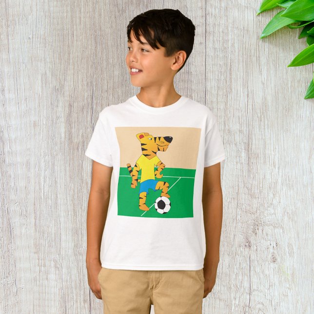 T-shirt Tiger Jouer au football (Créateur téléchargé)