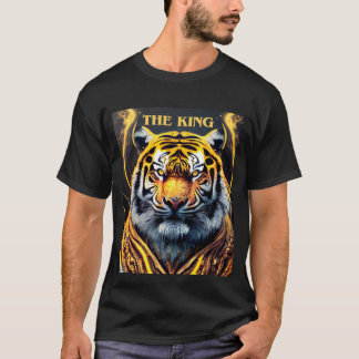 T-shirt Tiger Le Roi Jaune doré et Noir