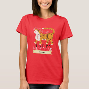T-shirt Tiger Nouvel An Chinois 2022 Fête Rouge