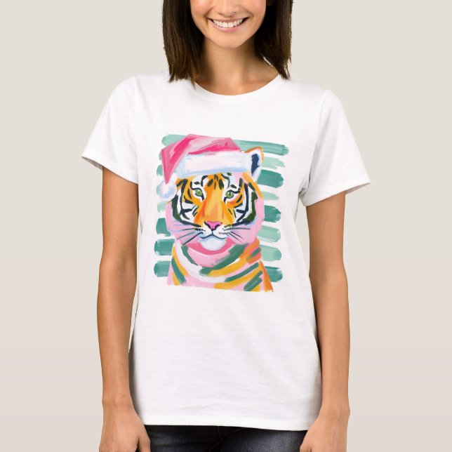 T-shirt Tiger pour cadeau de Noël (Devant)