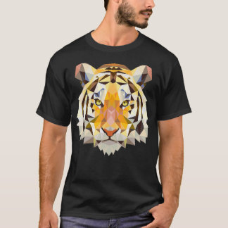 T-shirt Tiger Tête Polygon Safari Predator Wildlife Tiger