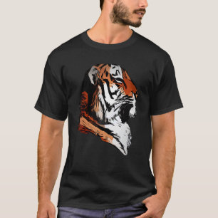 T-shirt Tiger tête visage gros chats prédateur empreinte a