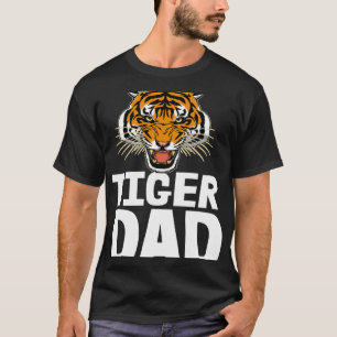 T-shirt Tigers Papa Tiger Gravant Tiger Tee - shirt Visage
