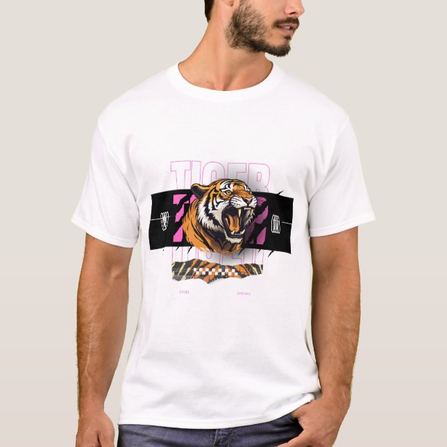 T-shirt tiger's roar  (Devant)