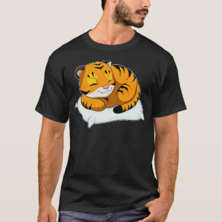 T-shirt Tigre au coucher avec Coussin