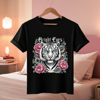 T-shirt Tigre aux yeux clairs - Art Floral