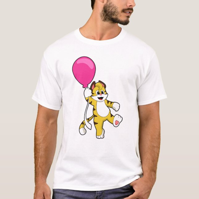 T-shirt Tigre avec ballon (Devant)