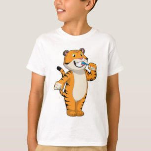 T-shirt Tigre avec brosse à dents
