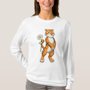 T-shirt Tigre avec Daisy Flower