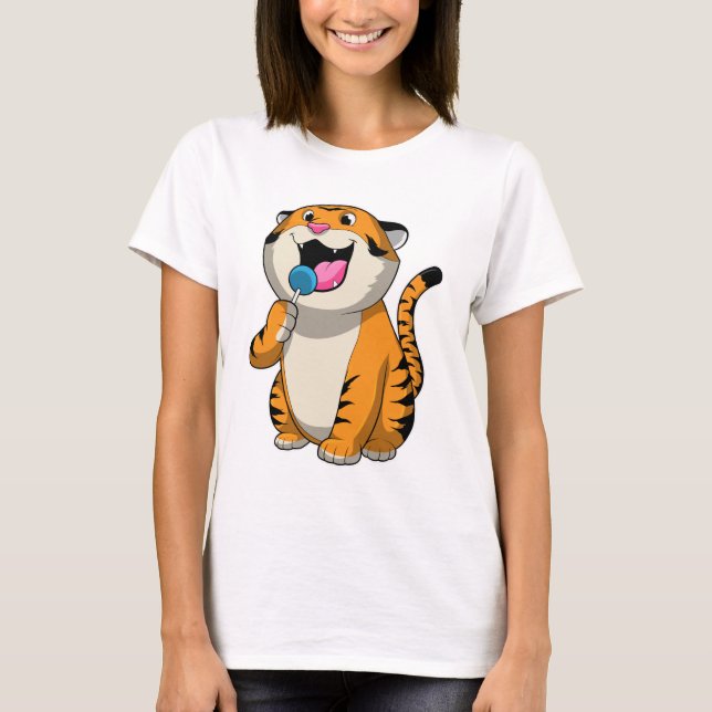T-shirt Tigre avec Lollipop (Devant)