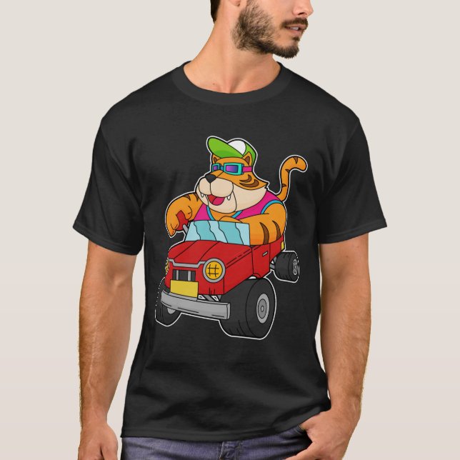 T-shirt Tigre avec voiture (Devant)